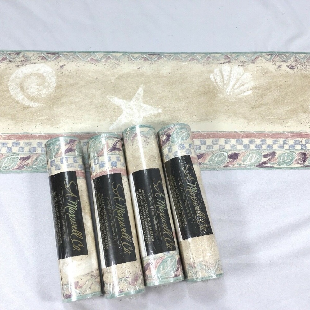 Wallpaper Border Pastels Star Shell Beach 4 Rolls